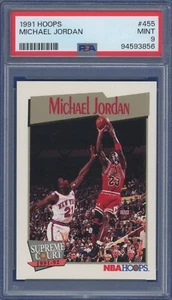 1991 Hoops #455 Michael Jordan PSA 9 Bulls HOF - Picture 1 of 2