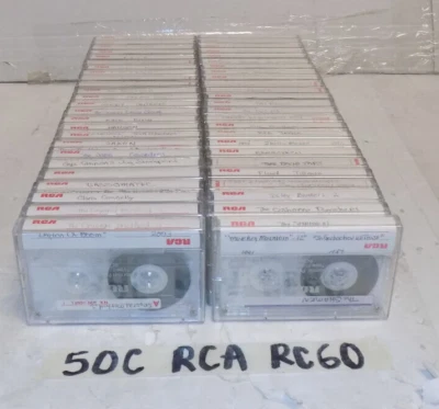 LOTE 50 CINTAS DE CASETE RCA 60 USADAS borradas Foto 1 de 2