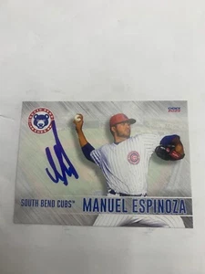 Manuel Espinoza Signed Card 2023 South Bend Cubs In Person Auto - Picture 1 of 1