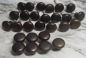 Cabinet Knobs Drawer Pulls. Metal. Brushed Bronze. Lot of 27. NEED POLISHING.  - Picture 1 of 5