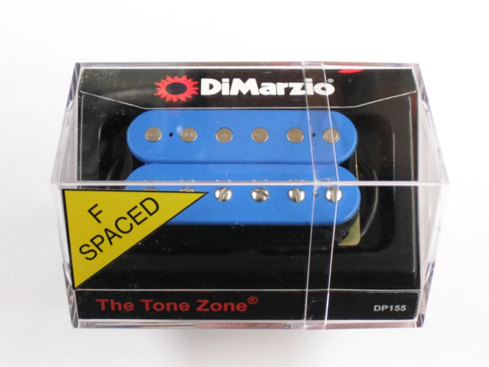 Puente DiMarzio Zona Tono Espaciado F Humbucker Azul con Postes Cromados DP 155 Foto 1 de 1