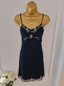 ๐ค๐ค Beautiful Embroidered Rose Detail Jane Norman Fairy Mesh Dress Size 8 ๐ค๐ค - Picture 1 of 15