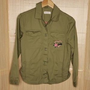 H&M Girls Green Embroidered Cotton Jacket 11-12 - Picture 1 of 8