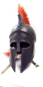 Medieval Greek Corinthian Helmet with Red Plume Spartan gladiator roman #743