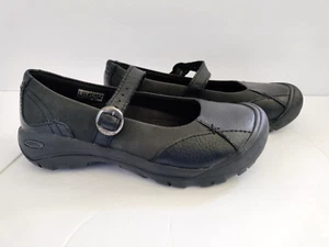 Keen Cush Women's Size 6 Black Leather Mary Jane Flats Shoes NEW - Picture 1 of 11