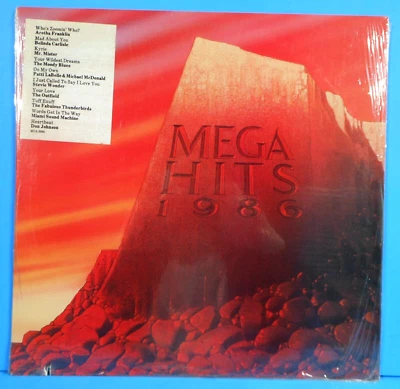 MEGA HITS 1980 LP 1987 ARETHA FRANKLIN STEVIE WONDER SEALED! MINT/VG+!!A - Image 1 of 2