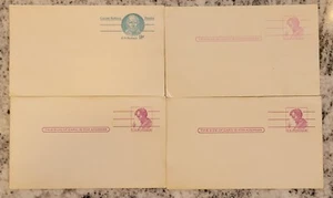 Lot Of 4- 1 Caesar Rodney 9c- 3 Lincoln 4c- Unused Prestamped Postcards U.S. - Picture 1 of 6