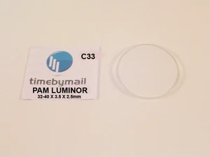 Para PANERAI LUMINOR 32mm-40mm Nuevo Reloj Cristal Repuesto Sin Fecha C33 - Imagen 1 de 1