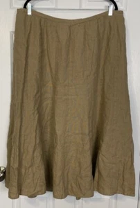 Talbots Schlagrock Plus 22W beige irisches Leinen Karriere Freizeit klassisch Lagenlook - Bild 1 von 8