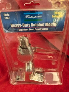SHAKESPEARE 5187 HEAVY DUTY STAINLESS STEEL RATCHET MOUNT new - Zdjęcie 1 z 4