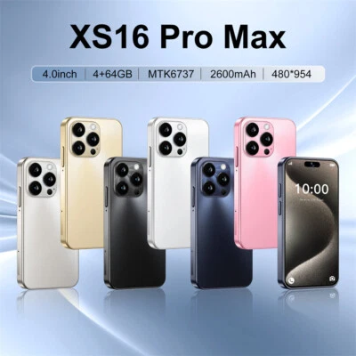New XS16 Pro Max Mini Smartphone 4.0'' Unlocked Android 4+64GB 2600mAh GSM WCDMA - Image 1 of 4