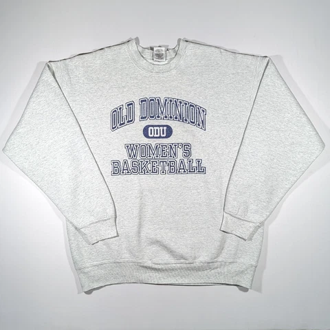 Vintage 90s Old Dominion University Norfolk VA Women Basketball Crewneck Sz XL Cover
