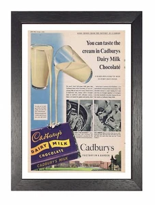 Cadbury Garden Poster Classic Vintage Retro Print Milk Chocolate Advert Photo - Picture 1 of 3