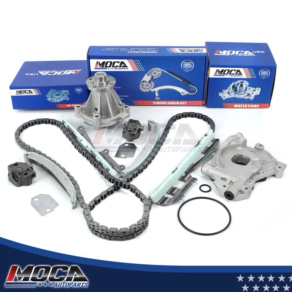 Kit de bomba de aceite de agua de cadena de distribución para 97-02 Ford E150 F150 Expediton Lincoln 4,6 L  Foto 1 de 4