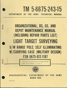 Historical book for Target Light Surveying, Self Illuminating, Maintenance - Picture 1 of 1