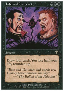 MTG INFERNAL CONTRACT EXC - CONTRATTO INFERNALE - 7TH - MAGIC - Picture 1 of 1