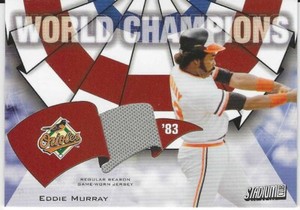 2002 Stadium Club - World Champion Relics - #WCEM2 - EDDIE MURRAY - GU JERSEY