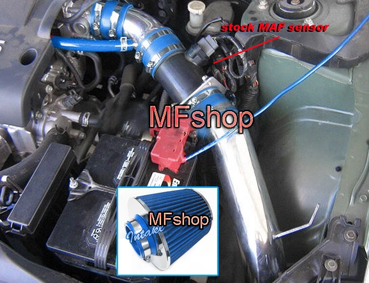 Kit de sistema de admisión de aire frío azul para Nissan Altima 2002-2006 2,5 L L4 + filtro Foto 1 de 1