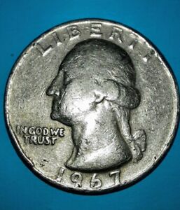 Error Coin. No Mint Mark. 1967 US  Washington Quarter. MULTIPLE ERRORS.