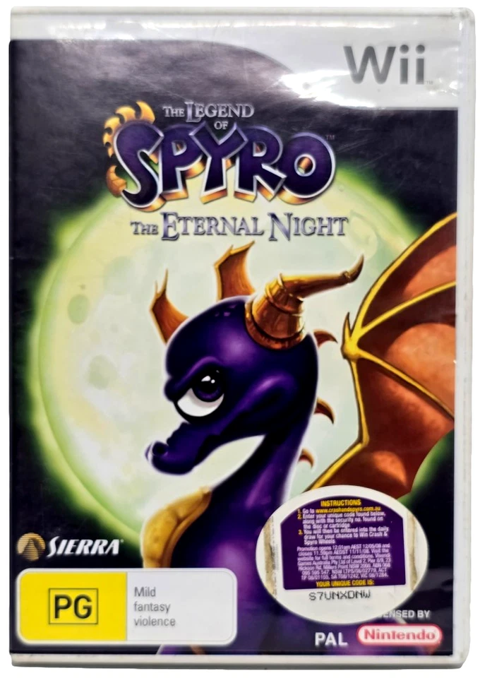 The Legend Of Spyro The Eternal Night Nintendo Wii PAL *Complete* — 第 1/1 张图片