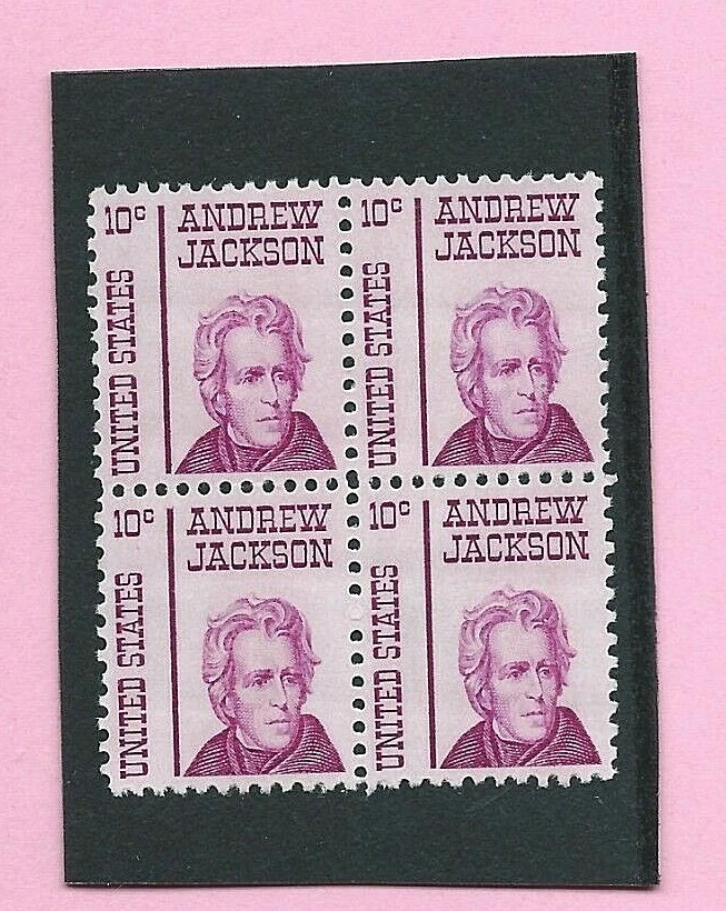 USA 1967  SG1268 - ANDREW JACKSON Superb Block of 4 @ 10c. Definitives - MNH - Image 1 of 1
