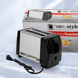 Stainless Steel 2 Slice Toaster with Extra-Wide Slots Defrost for Bread Waffles - Picture 1 of 13