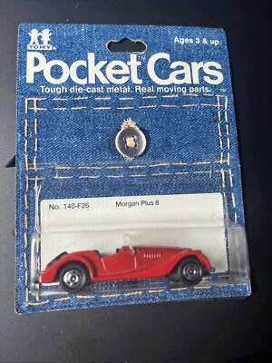 TOMY Tomica Pocket Cars Morgan Plus 8 1982 Coche de juguete vintage años 80 Die-Cast Metal Foto 1 de 4