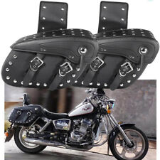 Motorcycle PU Side Saddlebags Luggage Tool Bag For Honda Shadow Spirit 1100 750