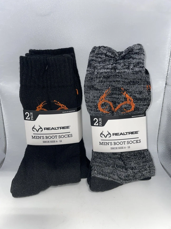 Mens Realtree Boot Socks 2 pair size shoe 6 - 12