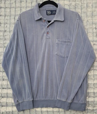 Винтажная ребристая велюровая рубашка John Blair мужской большой пуловер ретро ретро ретро ретро ретро - Изображение 1 из 3