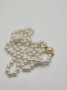Vintage Carolee Faux Perle Einzelstrang Perlenkette - Bild 1 von 12