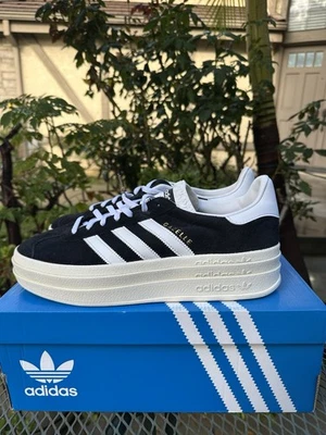 Tenis informales Adidas Gazelle Bold Platform negro blanco para mujer HQ6912 Foto 1 de 4