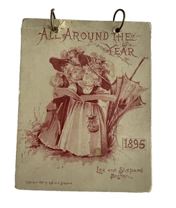 Carino calendario a ribalta 1895 Lee e Shepard Boston copyright 1893 vedi foto! - Foto 1 di 14