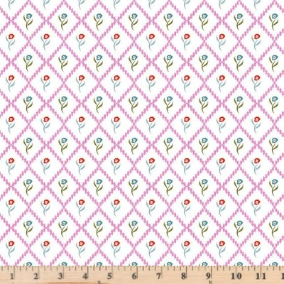 Tela de algodón blanca botánica Springtime in Paris STELLA-DFG3084 por media yarda Foto 1 de 2