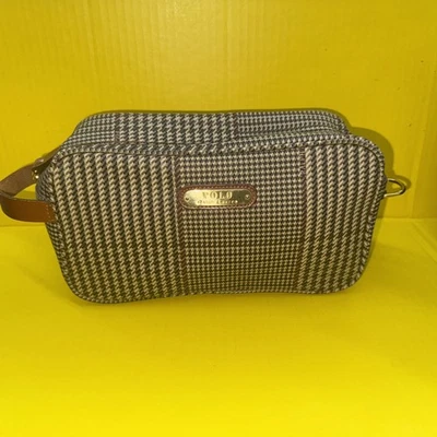 Polo Ralph Lauren Plaid Second Bag Beige Pvc Leather Men Women Unisex Brand Men - Image 1 of 4