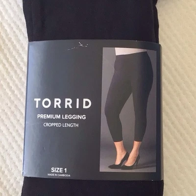 Leggings Cortos Torrid Premium Negros Cómodos Sexy Ajuste Capa Minimalista Talla 1X Foto 1 de 4