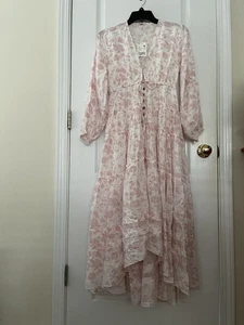 NUEVO CON ETIQUETAS $168 Vestido Free People Pappiet Midi Mujer Combo Talla S - Imagen 1 de 11