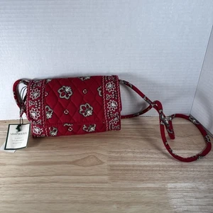 Vera Bradley Retired Red Bandana Paisley Print Crossbody/wallet - NWT - Picture 1 of 10