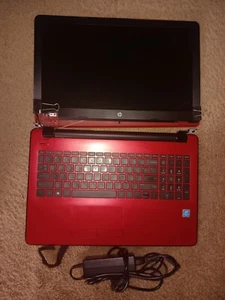 HP 15-BS134WM 15.6" Red Laptop Intel Pentium Gold 4417U 2.30GHz  - Picture 1 of 7