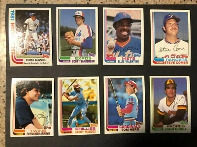 1982 TOPPS BASEBALL CARDS YOU PICK CHOOSE 7-787 MLB CARD FREE SHIPPING VINTAGE - Image 1 of 4