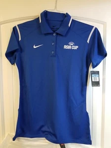 Nike Dri-Fit FIBA ASIA CUP Womens Medium Blue Polo NEW - Picture 1 of 2