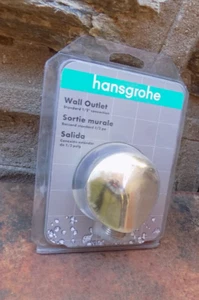 Salida de pared de ducha de mano redonda Hansgrohe latón pulido 27454932 - Imagen 1 de 4