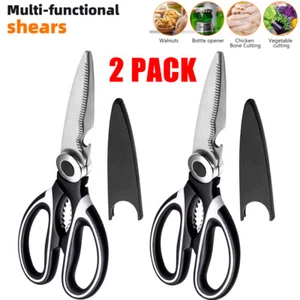 2 Pack Kitchen bone Scissor Kitchen Poultry Shears Stainless Steel Heavy Duty US - Picture 1 of 17