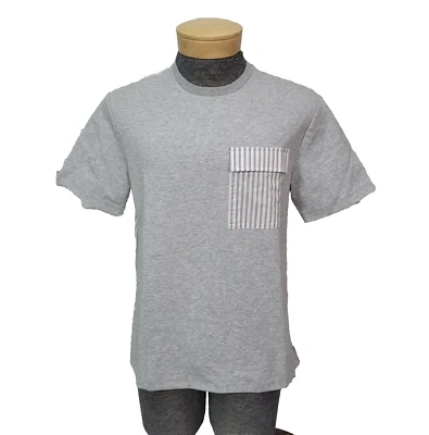 Camiseta Michael Kors Para Hombres S Gris Jaspeado Manga Corta Dobladillo Redondo Rayas Espalda NUEVA Foto 1 de 4