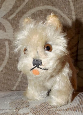 Steiff Tessie Schnauzer Dog Hund Animal Toy Vintage 1950s Free Shipping - Photo 1/4