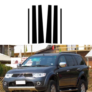6 postes de columna de ventana negros para Mitsubishi Pajero Sport 2009-2015 - Imagen 1 de 17