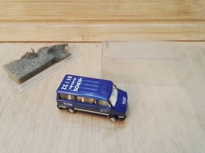 PRALINE HO. FOURGON BUS FIAT DUCATO THW BLEU. BOITE NON D'ORIGINE  - Photo 1/4