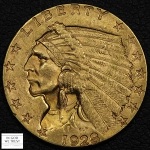 1928 $2.50 Indian Head Gold Quarter Eagle - Picture 1 of 3