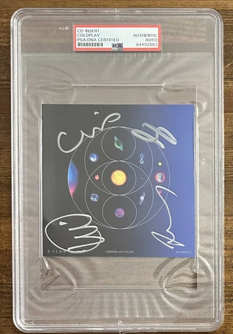 COLDPLAY SIGNED MUSIC OF THE SPHERES CD COVER CARD PSA DNA CERTIFIED AUTOGRAPH Cover