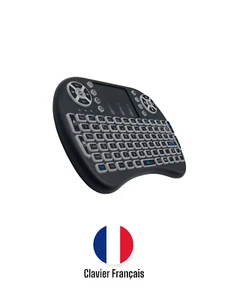 2 en 1 Mini Clavier Sans-Fil AZERTY Rechargeable avec Pavé Tactile - PS5, PC, TV - Photo 1/7